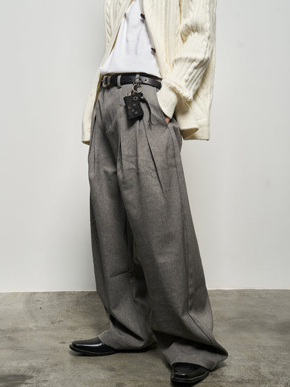Pleated Draped Barrel Trousers WN22942