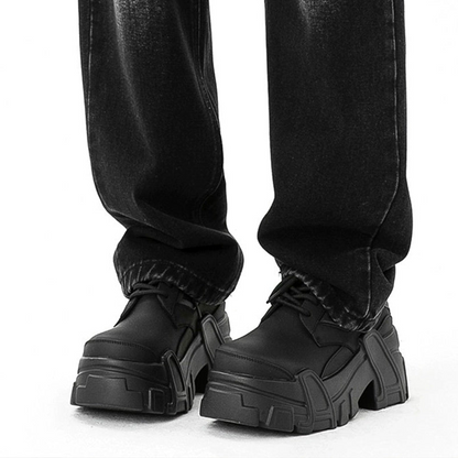 Blade Chunky Sole Leather Derby Dad Shoes WN20778