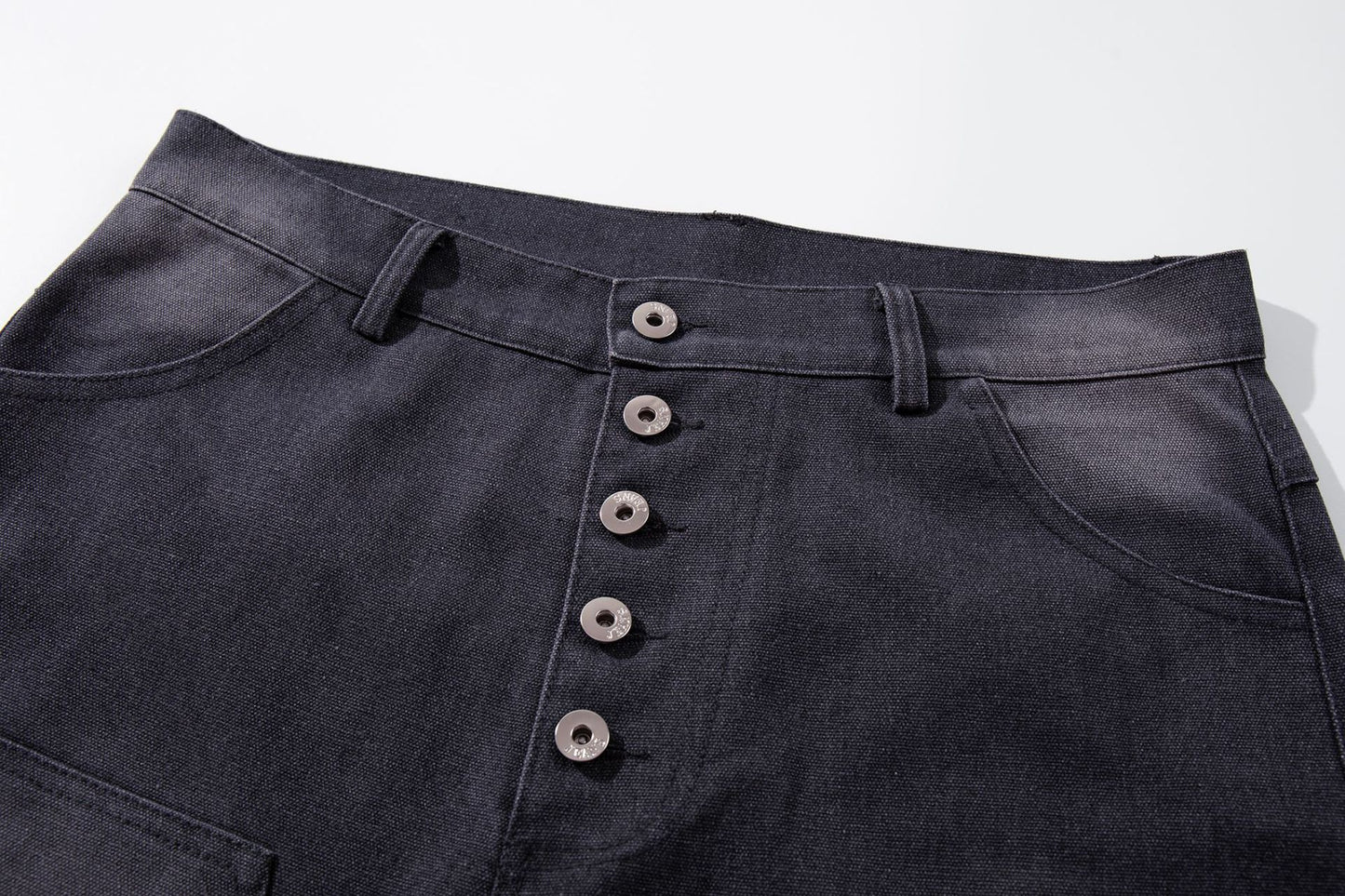 Denim Graffiti Damage Wide Leg Half Pants WN25658