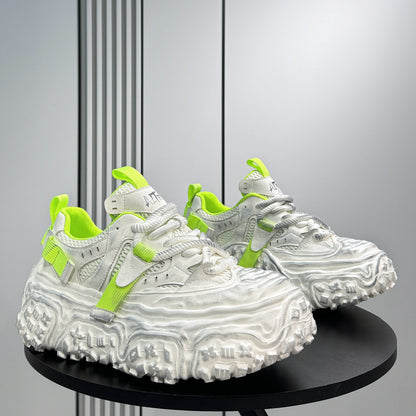 Metallic Strap Platform Chunky Sole Sneakers WN24683