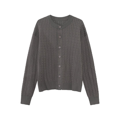Cable Button Knit Cardigan WN24997