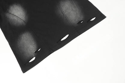 Washed Damage Detachable Vest Layered Short Sleeve T-Shirt WN16188