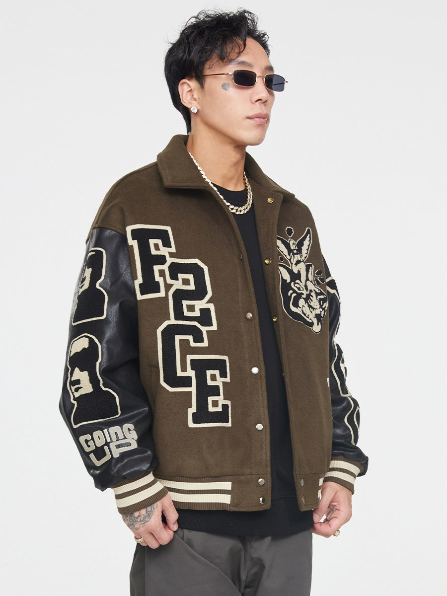 Towel Embroidery Baseball Jacket WN12252