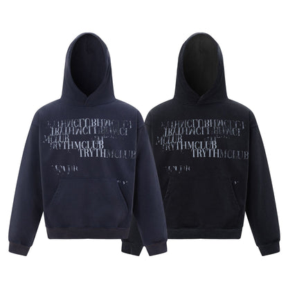 Heavyweight Letter Oversize Pullover Hoodie WN26085