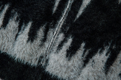 Colorblock Butterfly High-Neck Oversize Knit Cardigan WN11392