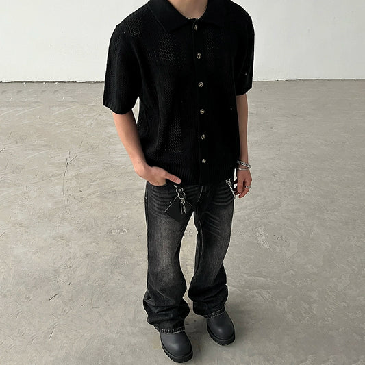 Summer Knit Short Sleeve Shirt WN19478