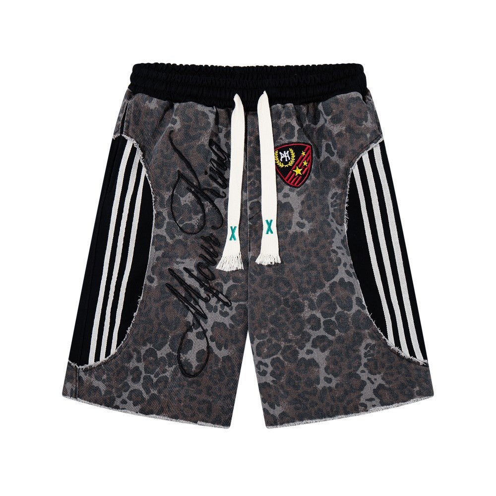 Leopard Embroidery Polo Shirt & Short Pants Setup WN27909