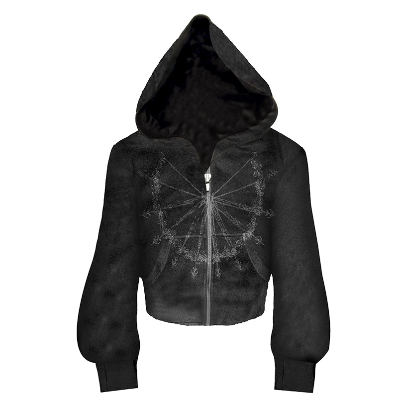 Wizard Hat Velvet Zipper Hoodie WN20916