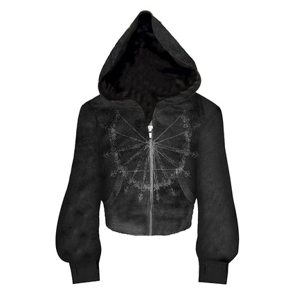 Wizard Hat Velvet Zipper Hoodie WN20916