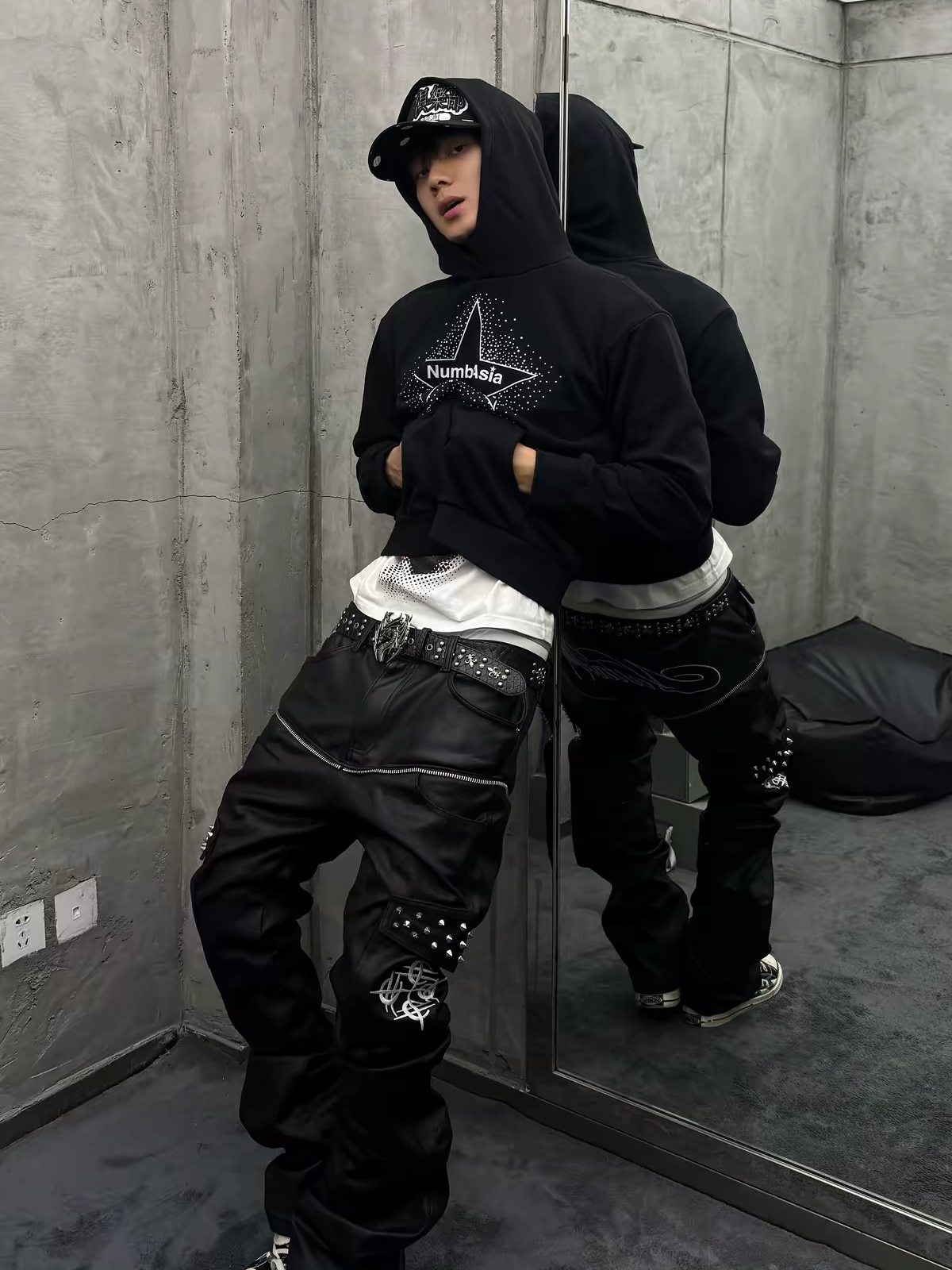 Star Logo Print Hoodie WN27207