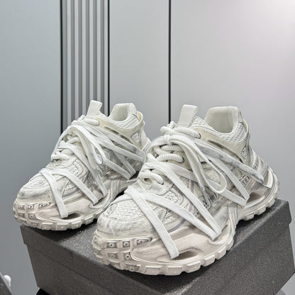 Metallic Rope Lace Chunky Sole Sneakers WN24687