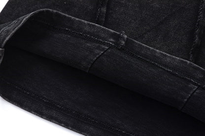 Heavyweight Washed Patchwork Short Sleeve T-Shirt WN16170