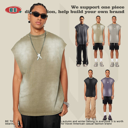 Washed Oversize Tank Top T-shirt WN6448