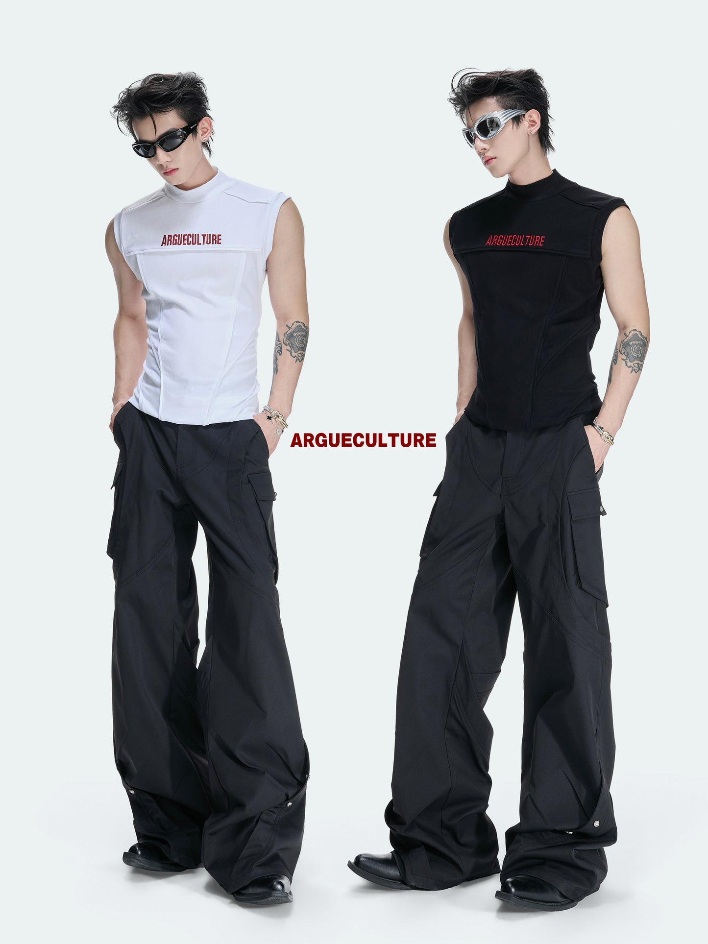 Ribbed Stretch Breathable Embroidery Tank Top WN27040