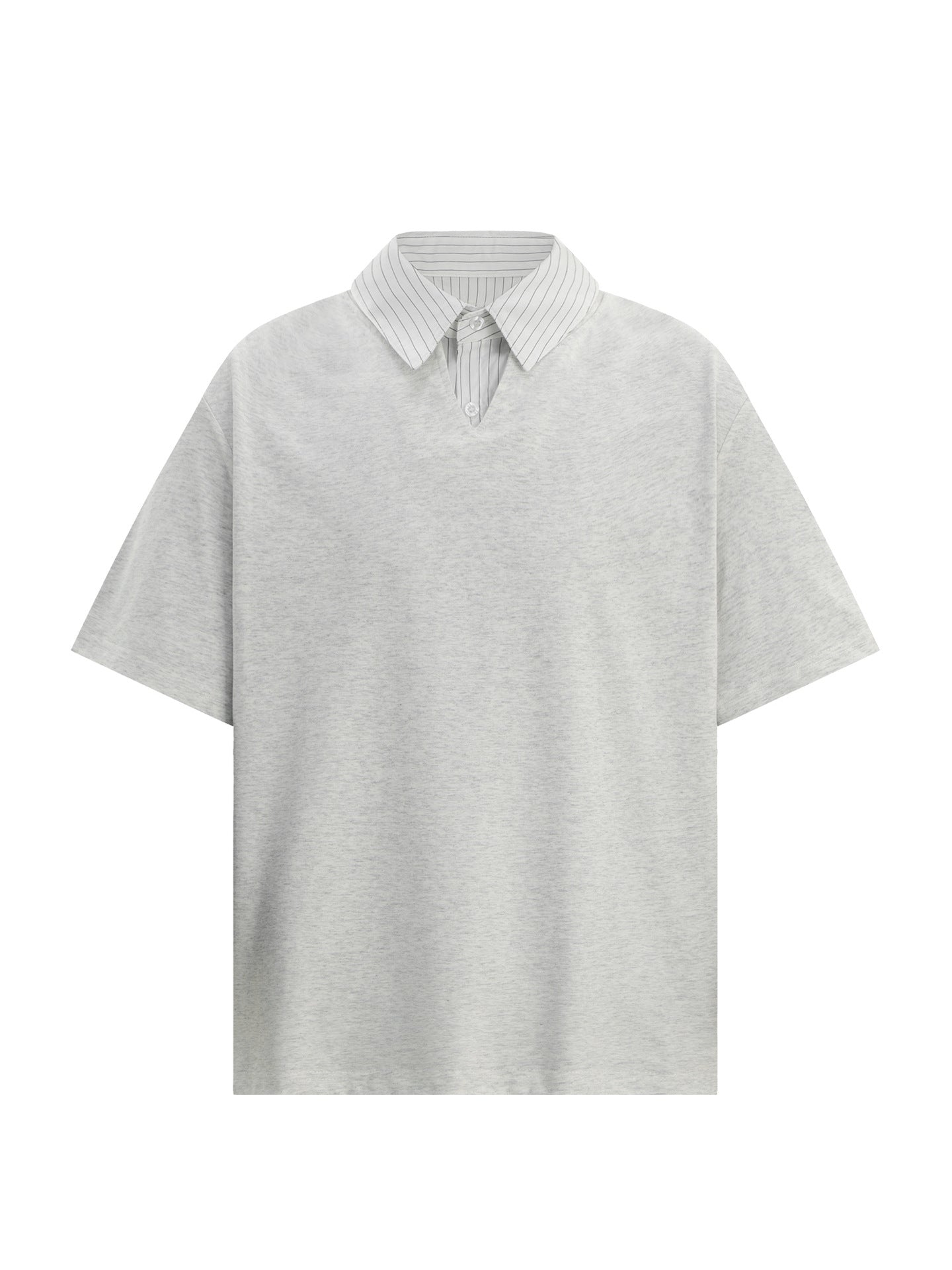 Sorona Fake Layered Collared Short Sleeve T-Shirt WN26395