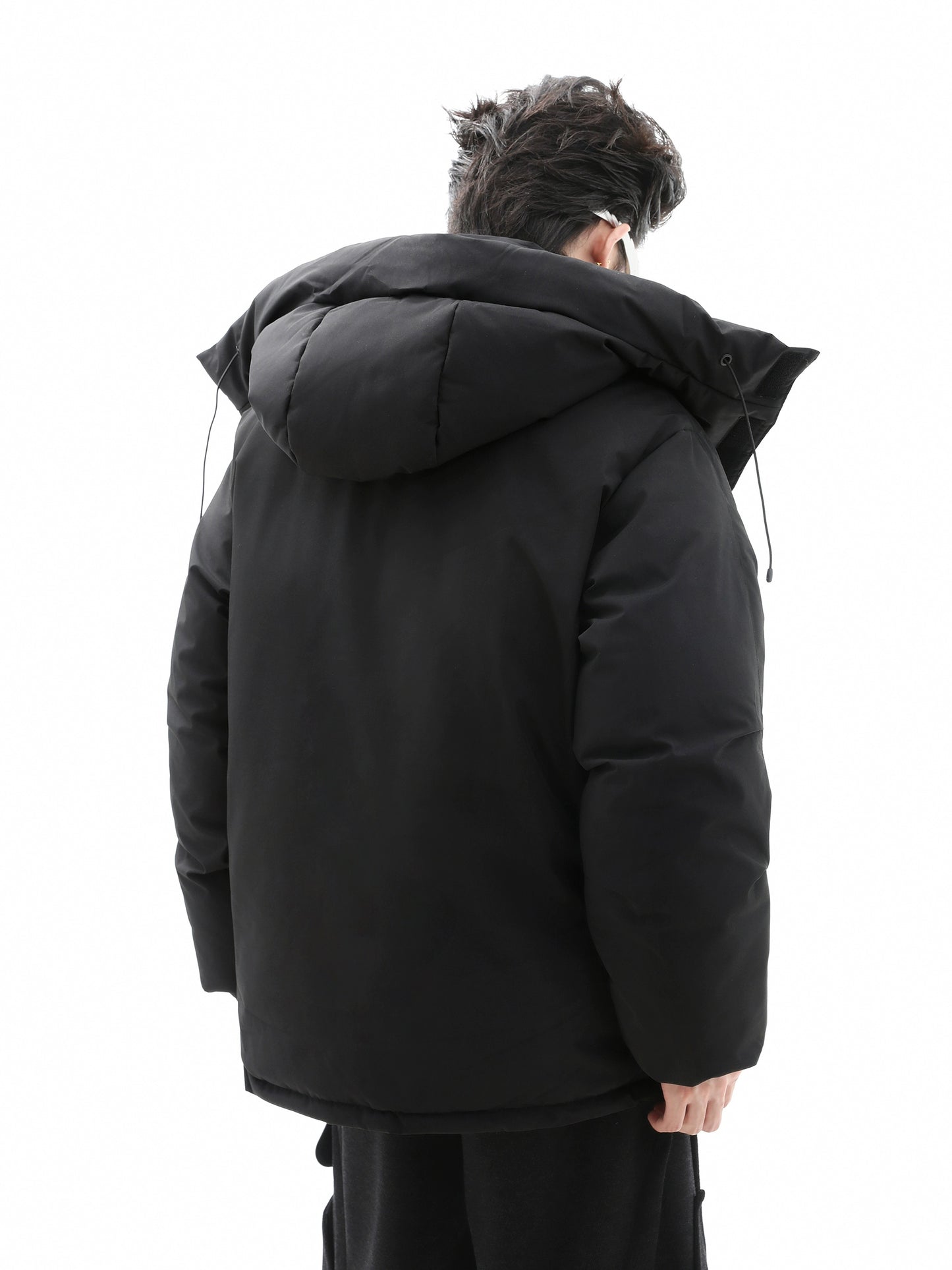 Oversize Hooded Thickened Workwear Puffer Jacket WN10343