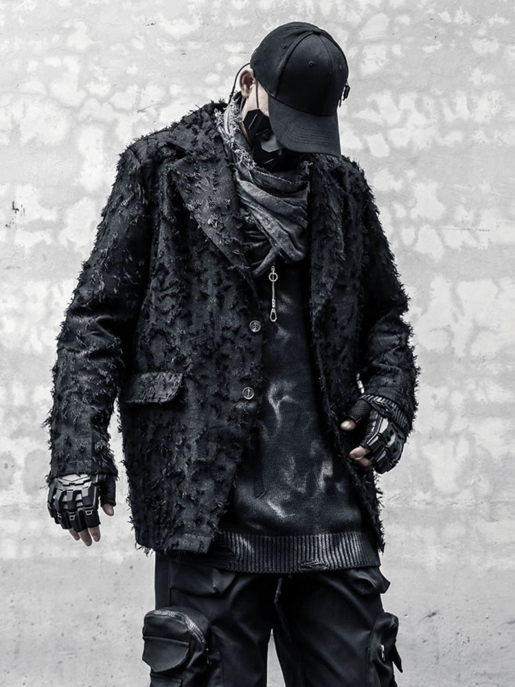 Texture Damage Tailored Jacket WN22410