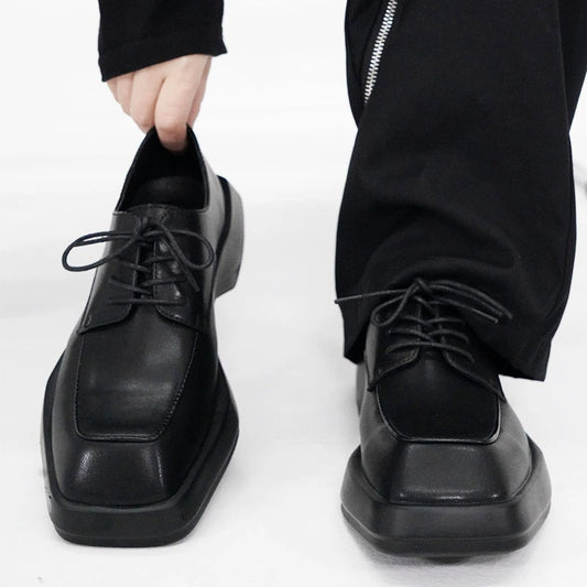 Square-Toe Leather Shoes WN19123