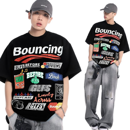 Letter Print Graphic Short Sleeve T-Shirt WN26009