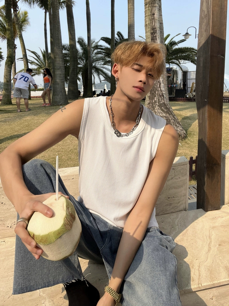 Ribbed Sporty Tank Top WN20036