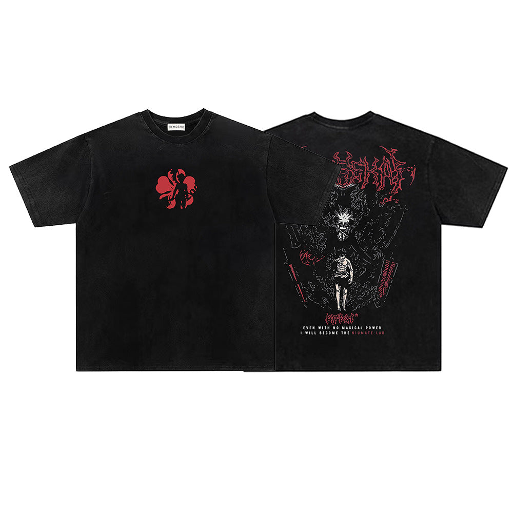 Washed Gothic Graphic Short Sleeve T-Shirt WN26780