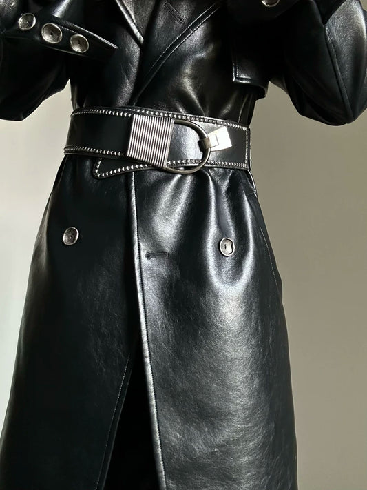 PU Leather Metal Buckle Waist Belt WN23144