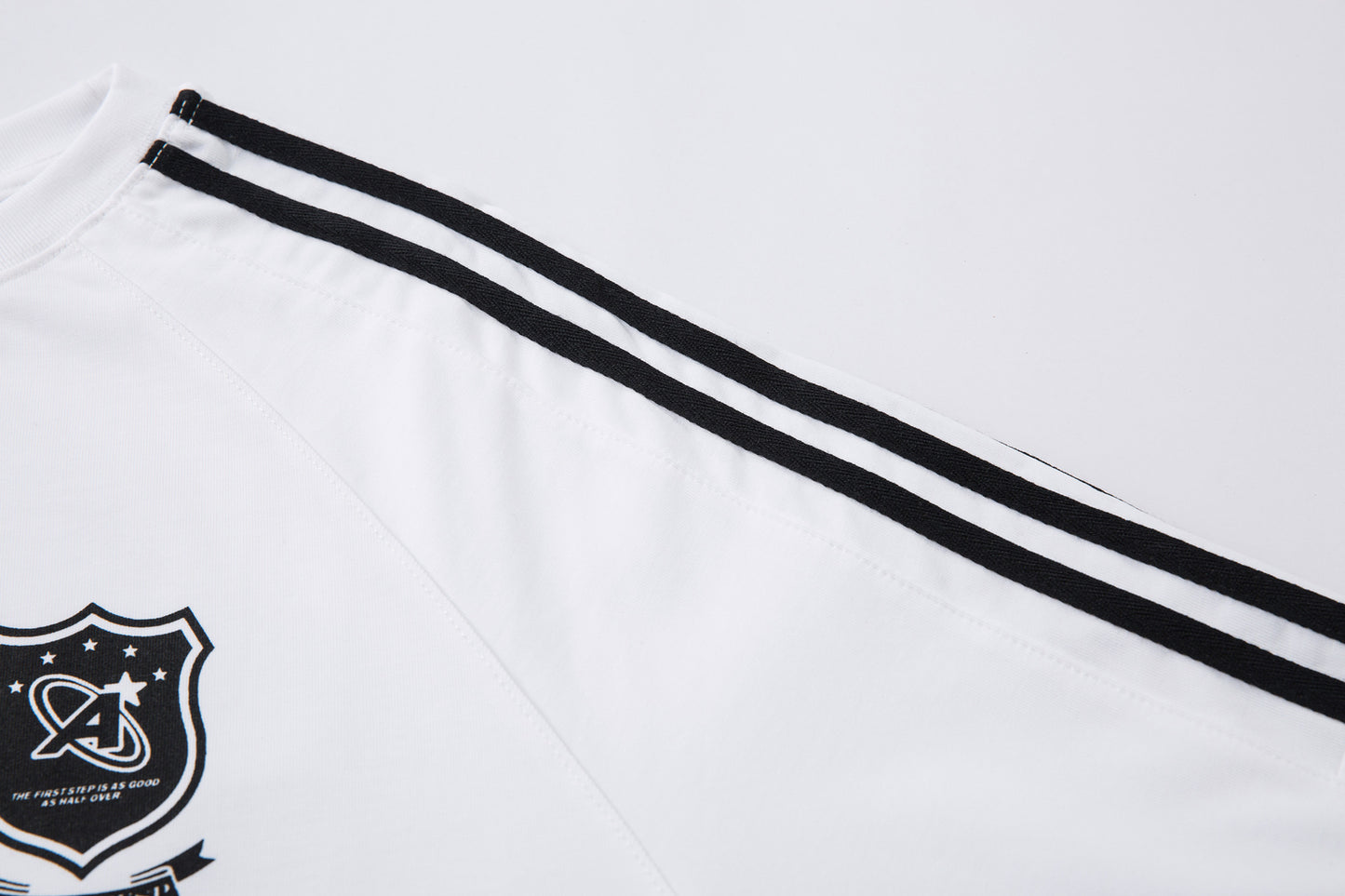 High-Neck Heavyweight Stripe Long Sleeve T-Shirt WN25629