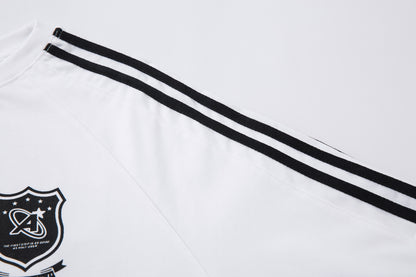 High-Neck Heavyweight Stripe Long Sleeve T-Shirt WN25629