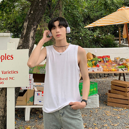 Plain Sleeveless T-Shirt WN25001