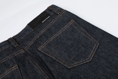 Washed Metal Buckle Wide Leg Denim Jeans WN26169