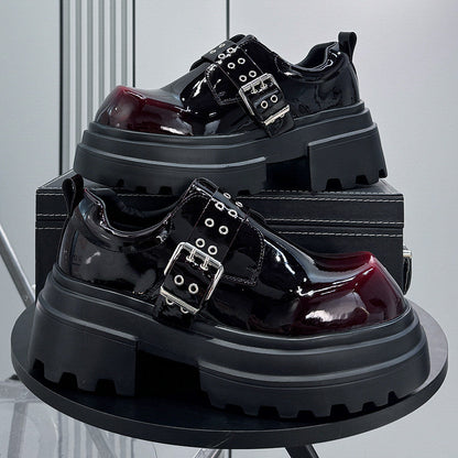 Chunky Patent Leather Buckle Loafers WN24808