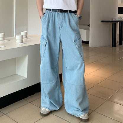 Wide Leg Cargo Denim Jeans WN24931