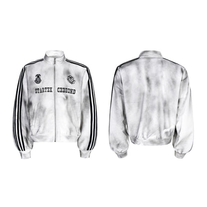 Damage Paint Stripe High-Neck Jacket & Paint Stripe Sporty Pants Setup WN22652