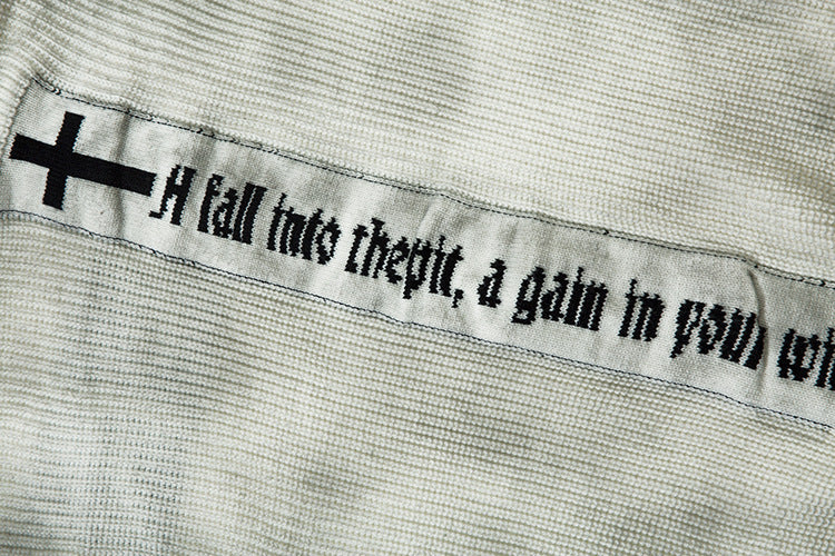 Spray-Paint Tie-Dye Cross Stand Neck Zipper Knit Cardigan WN11238