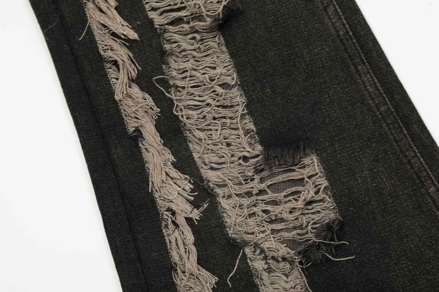 Damage Wide Leg Denim Jeans WN11006