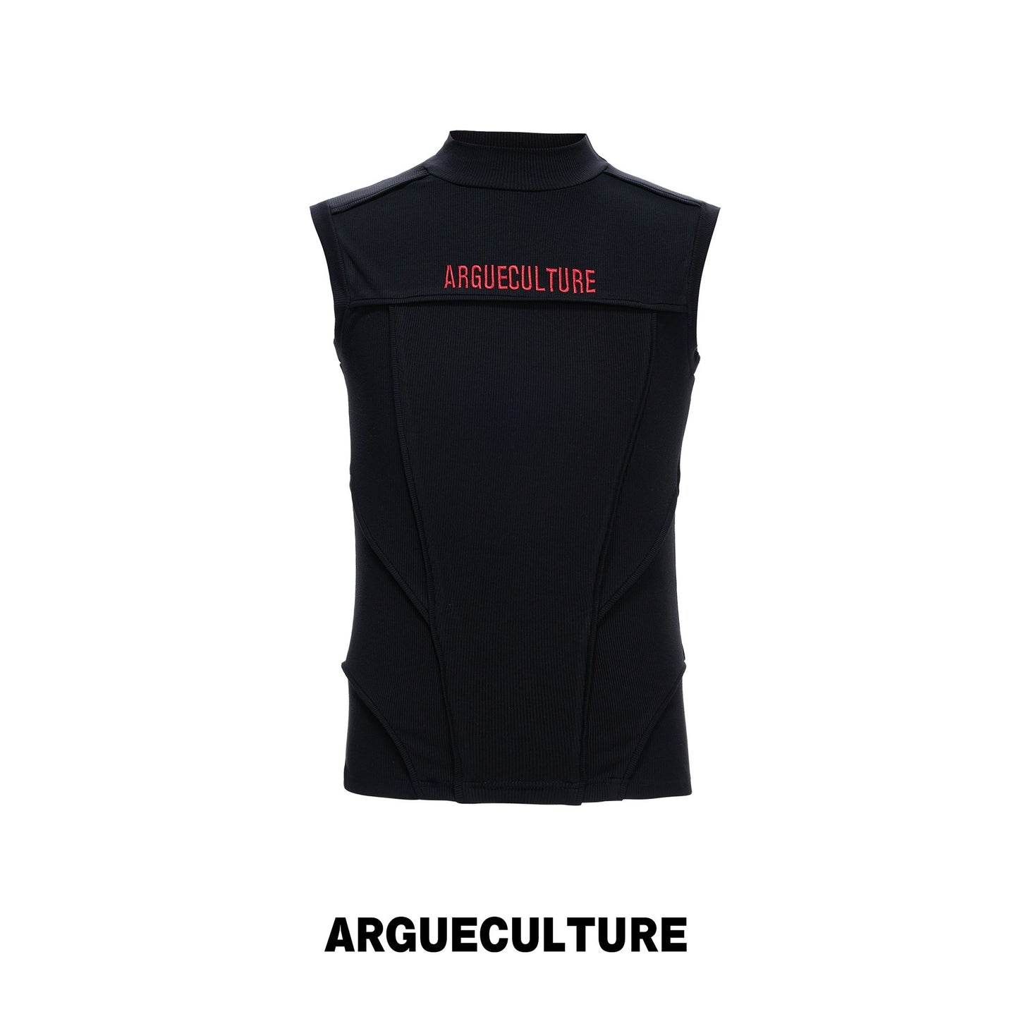 Ribbed Stretch Breathable Embroidery Tank Top WN27040