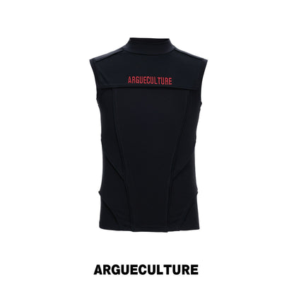 Ribbed Stretch Breathable Embroidery Tank Top WN27040