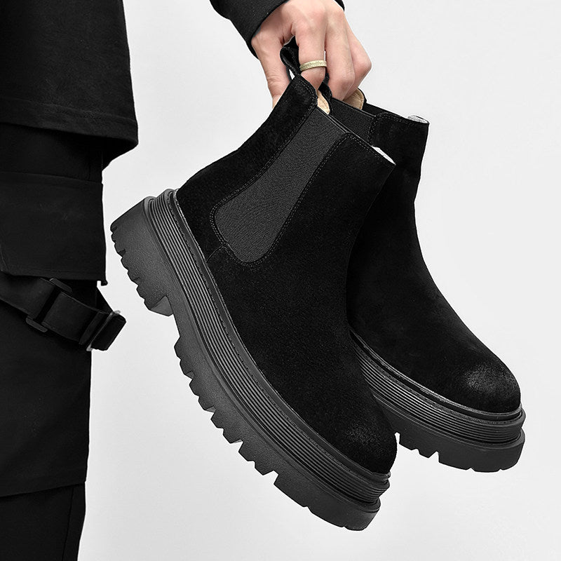 Suede Side Gore Thick Sole Short Boots WN24506