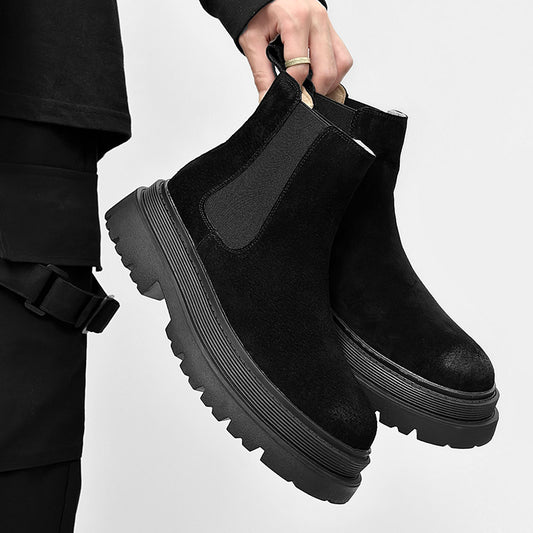 Suede Side Gore Thick Sole Short Boots WN24506
