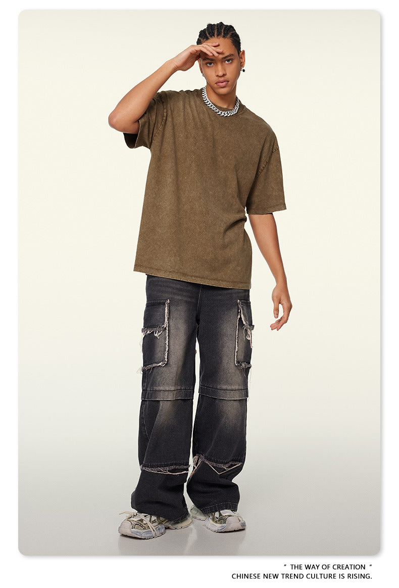 Washed Heavyweight Oversize Short Sleeve T-Shirt WN6078