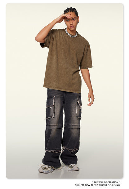 Washed Heavyweight Oversize Short Sleeve T-Shirt WN6078