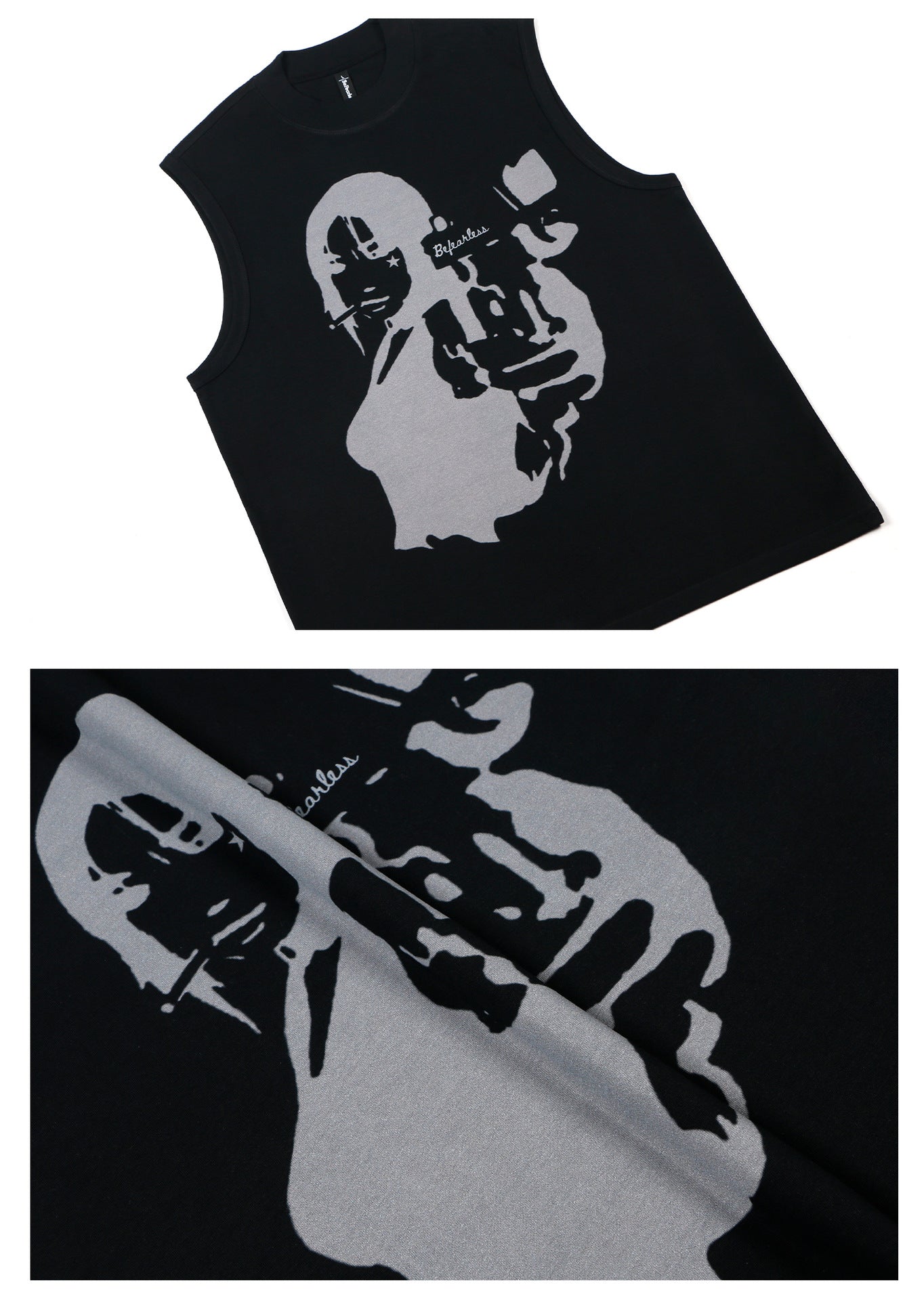 Portrait Graphic Sleeveless T-Shirt WN26295