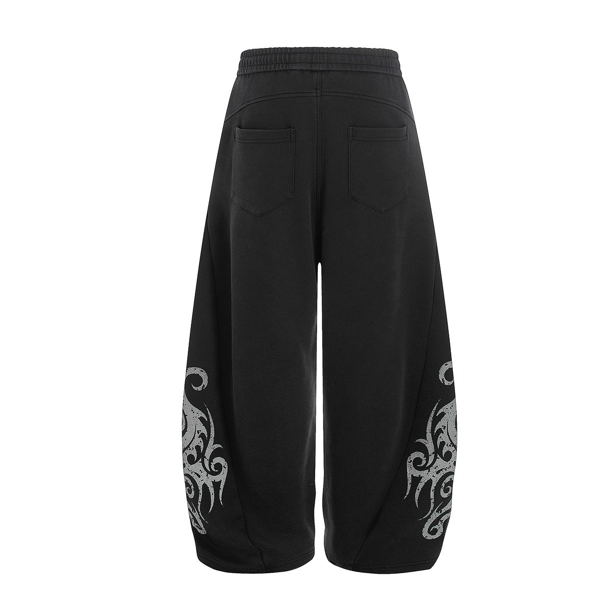 Tribal Print Drawstring Wide Leg Sweatpants WN25390