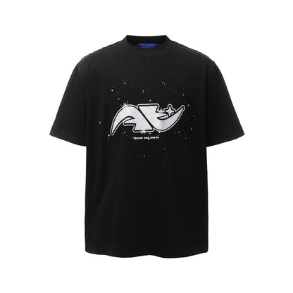 Paint Splash Graphic Short Sleeve T-Shirt WN26769