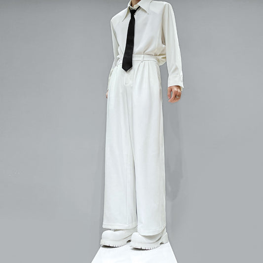 Star Glitter Wide-Leg Straight Trousers WN23948