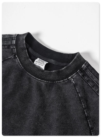 Oversize Washed Short-sleeve T-shirt WN6458