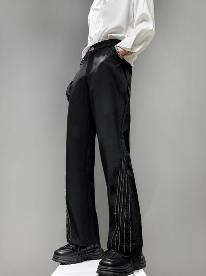 Linear Detail Wide-Leg Trousers WN23851