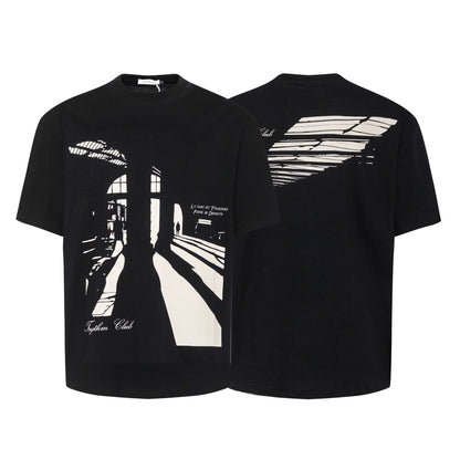3D Print Small Collar Oversize Short Sleeve T-Shirt WN25897