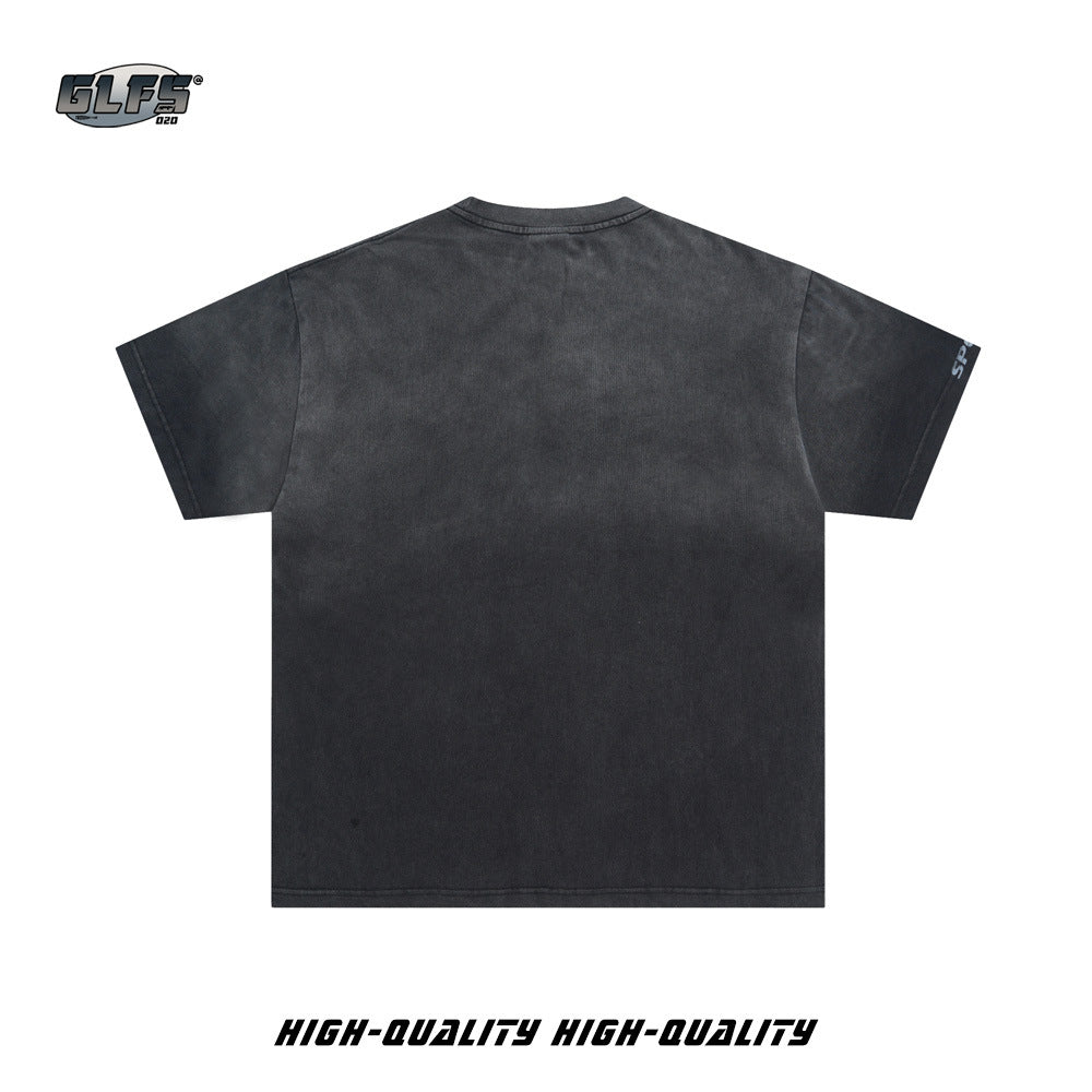 Washed Heavyweight Portrait Short Sleeve T-Shirt WN26527