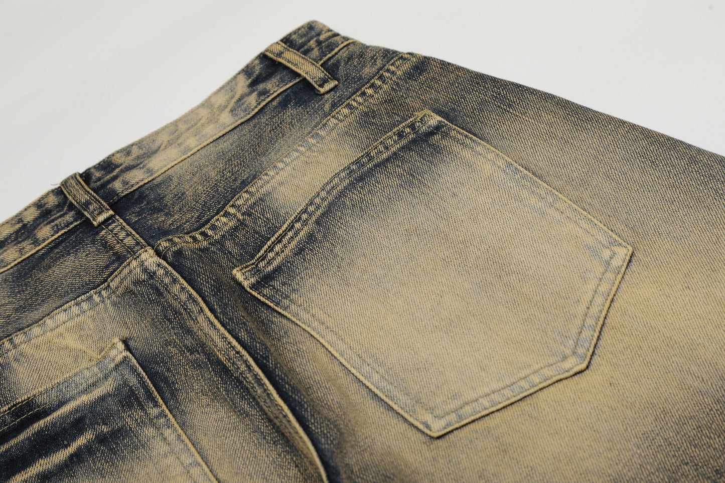 Washed Fade Wide Leg Denim Jeans WN25414